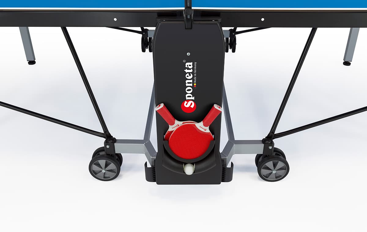 Compartiment de rangement pour raquettes de tennis de table : Sponeta S 5-73 e table de ping-pong d'extérieur